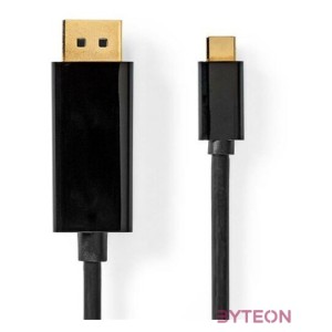 Nedis CCGL64352BK20 USB C (USB-C) - Displayport kábel, USB3.2 Gen 1, 4K60Hz, 2m, (USB3.1, USB3.0, USB2.0)