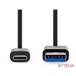 Nedis CCGL61600BK10 USB kábel, USB 3.2 Gen 1, USB-A dugó - USB-C dugó, 15 W  5 Gbps, 1 m