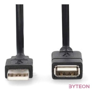 Nedis CCGL60010BK10 USB A-A (Male,Female) hosszabító , toldó kábel, USB2.0, hossz 1m