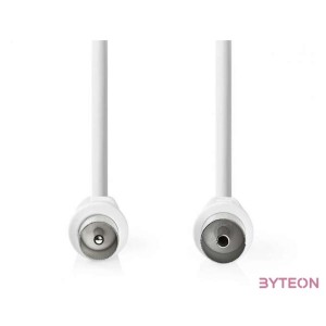 Nedis CSGL40000WT15 koax kábel, IEC (koaxiális) dugó IEC (koaxiális) hüvely Nikkelezett 90 dB 75 Ohm Dupla árny. 150m