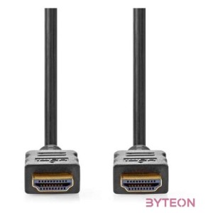 Nedis CVGL34060BK150 ultra HD HDMI kábel, HDMI dugó - dugó, 4K60Hz, ARC, 18 Gbps, aranyozott csatlakozók, hossz 15m