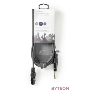 Nedis COTH15120GY30 félprofi audio kábel, 6,35mm mono jack dugó - 3p XLR aljzat, hossz 3m, rugalmas