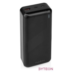 Nedis UPBKPD30000BK hordozható külső akkumulátor, powerbank 30000mAh