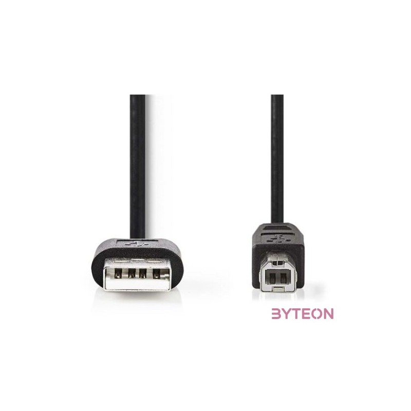 Nedis CCGL60101BK20 USB2.0, USB A - B kábel, 480Mbs, hossz 2m