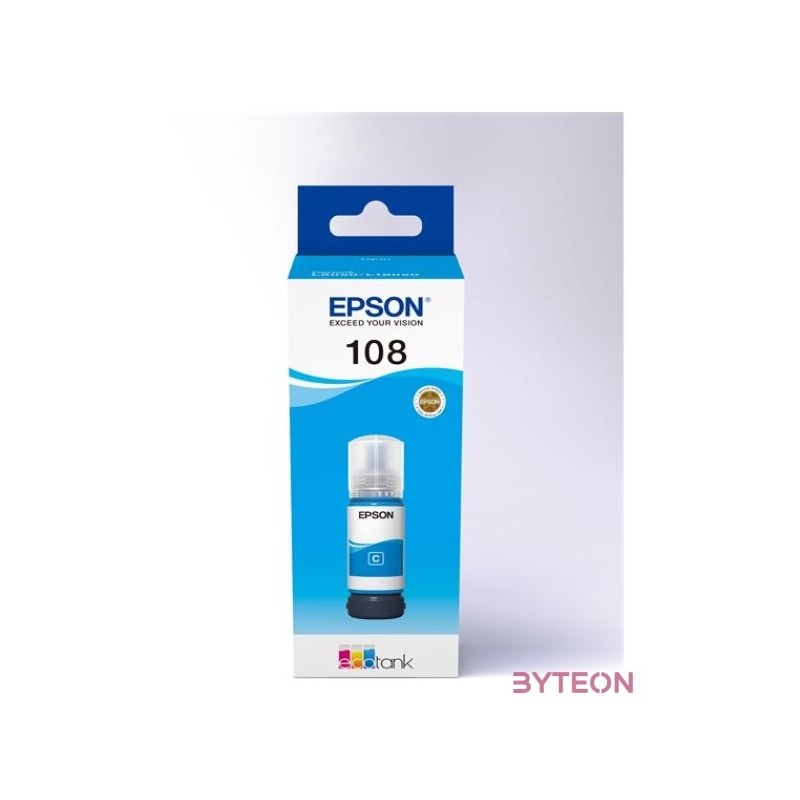 EPSON Tintapatron 108 EcoTank Cyan ink bottle
