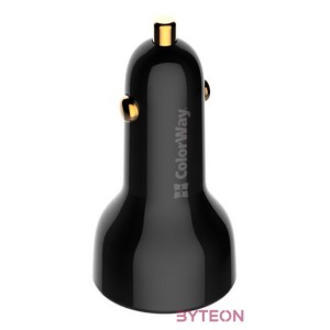 COLORWAY Autós töltő, CW-CHA044PD-BKPower Delivery Port PPS USB (USB-A  USB-C) (100 W) Fekete