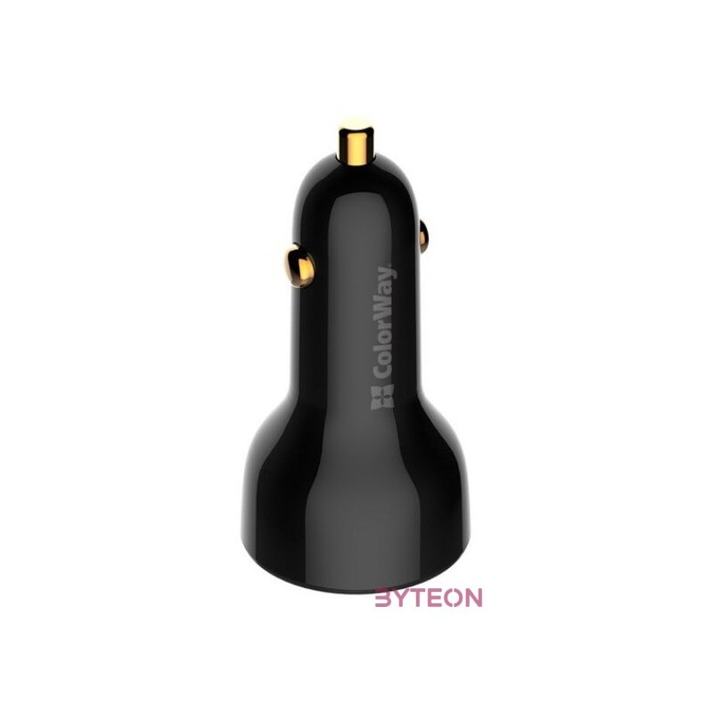 COLORWAY Autós töltő, CW-CHA044PD-BKPower Delivery Port PPS USB (USB-A  USB-C) (100 W) Fekete