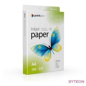 COLORWAY Fotópapír, PrintPro fényes, 230g,m, A4, 100pc. (PGE230100A4)