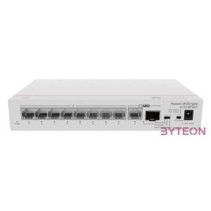Huawei eKit Switch 8x1000Mbps (124W POE)  1x1000Mbps Uplink  1x1GE (SFP), Nem menedzselhető, Asztali - S110-8P2ST