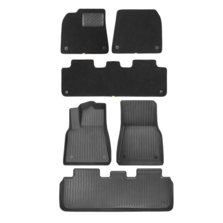 6-Piece Floor Mat for Tesla Baseus T-Space Series (black)