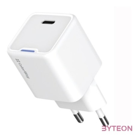 COLORWAY AC töltő GaN Mini CW-CHS056PD-WT 35W PD port PPS USB-C fehér