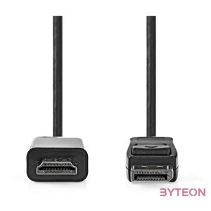 Nedis CCGL37100BK20 Displayport dugó - HDMI dugó kábel 1080p, 2m