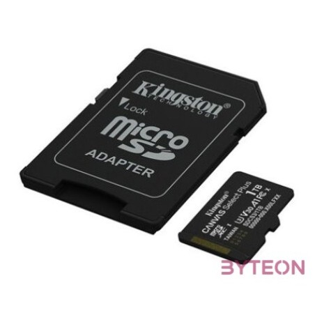 KINGSTON Memóriakártya MicroSDXC 1TB Canvas Select Plus Gen3 150R A1  Adaprer