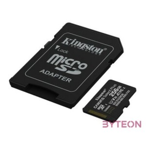 KINGSTON Memóriakártya MicroSDXC 256GB Canvas Select Plus Gen3 150R A1  Adaprer