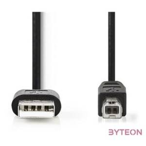 Nedis CCGL60101BK20 USB2.0, USB A - B kábel, 480Mbs, hossz 2m