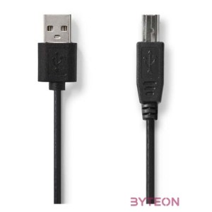 Nedis CCGL60101BK20 USB2.0, USB A - B kábel, 480Mbs, hossz 2m