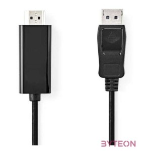 Nedis CCGL37100BK20 Displayport dugó - HDMI dugó kábel 1080p, 2m