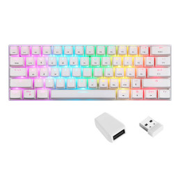 Wireless mechanical keyboard Motospeed SK62 White (red switch)