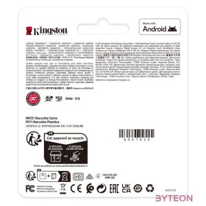KINGSTON Memóriakártya SDXC 64GB Canvas Select Plus Gen3 100R C10 UHS-I U1 V10