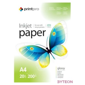 COLORWAY Fotópapír, PrintPro magasfényű 200 g,m2, A4, 20 sht (PGE200020A4)