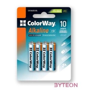 COLORWAY AAA alkáli elem, (8 darab)