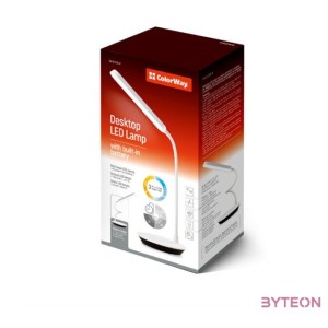 COLORWAY Asztali LED lámpa, Portable & Flexible 360, beépített akkumulátorral, Fehér (CW-DL12FB-W)