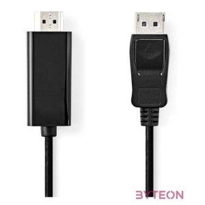 Nedis CCGL37100BK20 Displayport dugó - HDMI dugó kábel 1080p, 2m