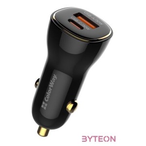 COLORWAY Autós töltő, CW-CHA046PD-BK Power Delivery Port PPS USB (USB-A  USB-C) (60 W) Fekete