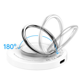 Wireless charger 2-in-1 Choetech T603-F, holder (white)