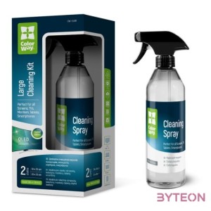 COLORWAY Tisztítószer készlet CW-5500, nagyméretű elektronikai készlet (550 ml és 2 mikroszálas)