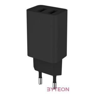 COLORWAY USB töltő CW-CHS015-BK, AC töltő 2USB AUTO ID 2.1A (10W) fekete