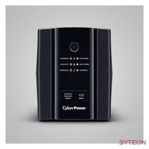 CYBERPOWER UPS UT2200EG (4 aljzat) 2200VA 1320W, 230V szünetmentes tápegység LINE-INTERACTIVE
