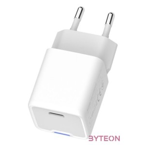 COLORWAY AC töltő GaN Mini CW-CHS054PD-WT 30W PD port PPS USB-C fehér