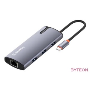 COLORWAY USB-elosztó (dokkolóállomás) CW-HUB03, USB-C 6-B-1 Type C PD 100W,USB3.0x3,USB2.0,RJ45