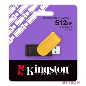 KINGSTON Pendrive 512GB, DT Exodia S USB 3.2 Gen 1 (fekete-sárga)