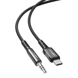 Cable USB-C to mini jack 3,5mm Acefast C1-08 1.2m (black)