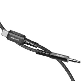 Cable USB-C to mini jack 3,5mm Acefast C1-08 1.2m (black)