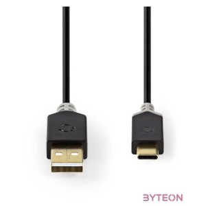 Nedis CCBW60601AT20 USB kábel, USB2.0 Gen 1, USB-A dugó - USB-C dugó, 60 W  480 Mbps, 2 m