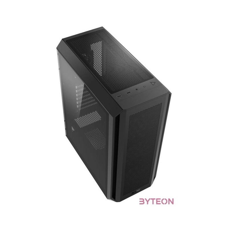 ADATA XPG Ház Midi ATX Valor AIR PLUS, 4x120mm RGB ventilátor, Tápegység nélkül, üvegfalú, fekete