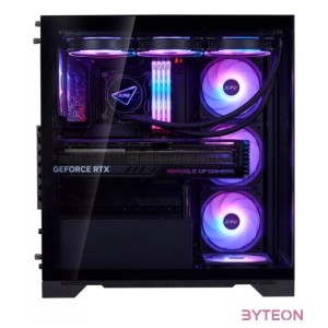 ADATA XPG Ház Midi ATX Invader X BTF, 5x120mm RGB ventilátor, Tápegység nélkül, üvegfalú, fekete