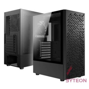 ADATA XPG Ház Midi ATX Valor AIR, 4x120mm ventilátor, Tápegység nélkül, üvegfalú, fekete