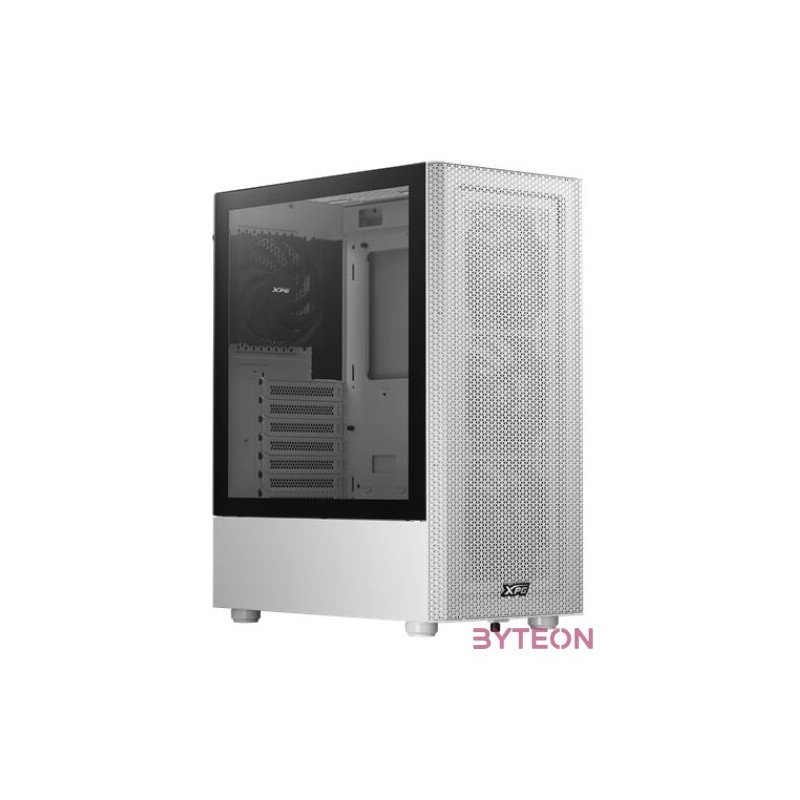 ADATA XPG Ház Midi ATX Valor MESH, 4x120mm ventilátor, Tápegység nélkül, üvegfalú, fehér