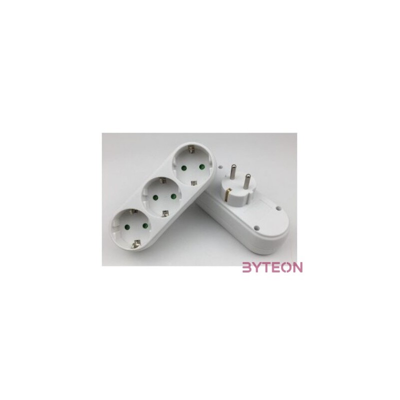 BLACKBIRD Hálózati Dugalj elosztó 250V, Max3680W 3x16A,250V GA03 gyerekvédelem, Fehér