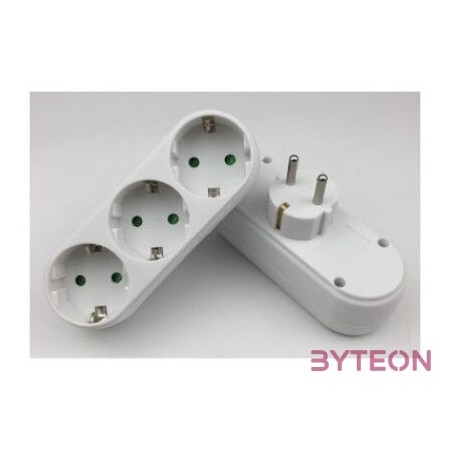 BLACKBIRD Hálózati Dugalj elosztó 250V, Max3680W 3x16A,250V GA03 gyerekvédelem, Fehér