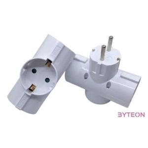 BLACKBIRD Hálózati Dugalj elosztó 250V, Max3500W 3x16A,250V GZB03 gyerekvédelem, Fehér