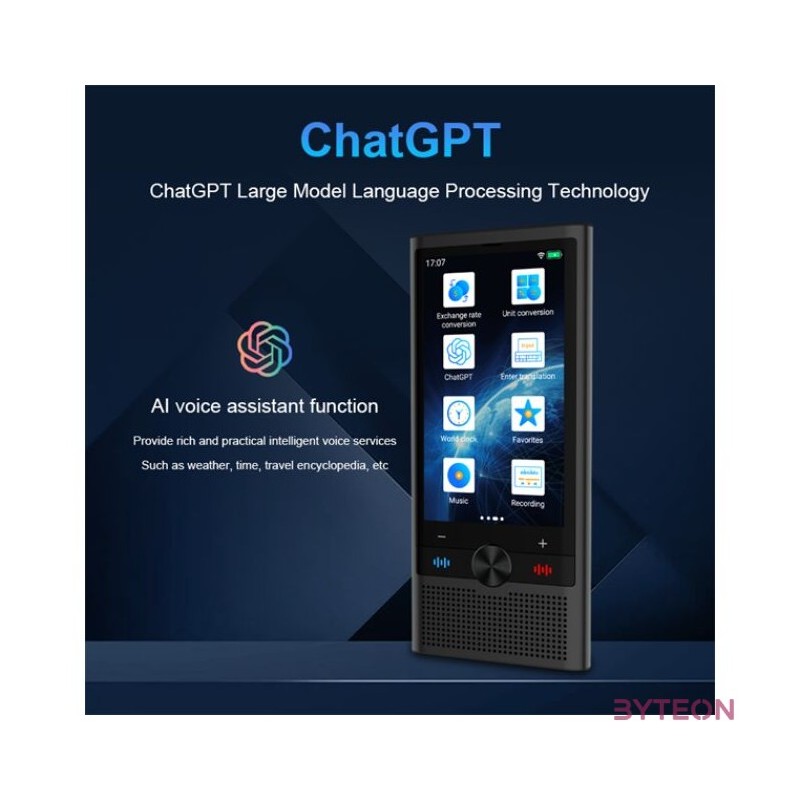 BLACKBIRD Hordozható fordítógép 19 Offline és 148 Online nyelv, fordítás fotóról, beszéd felismerés