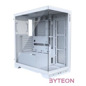 ADATA XPG Ház Midi ATX Invader X, 5x120mm RGB ventilátor, Tápegység nélkül, üvegfalú, fehér