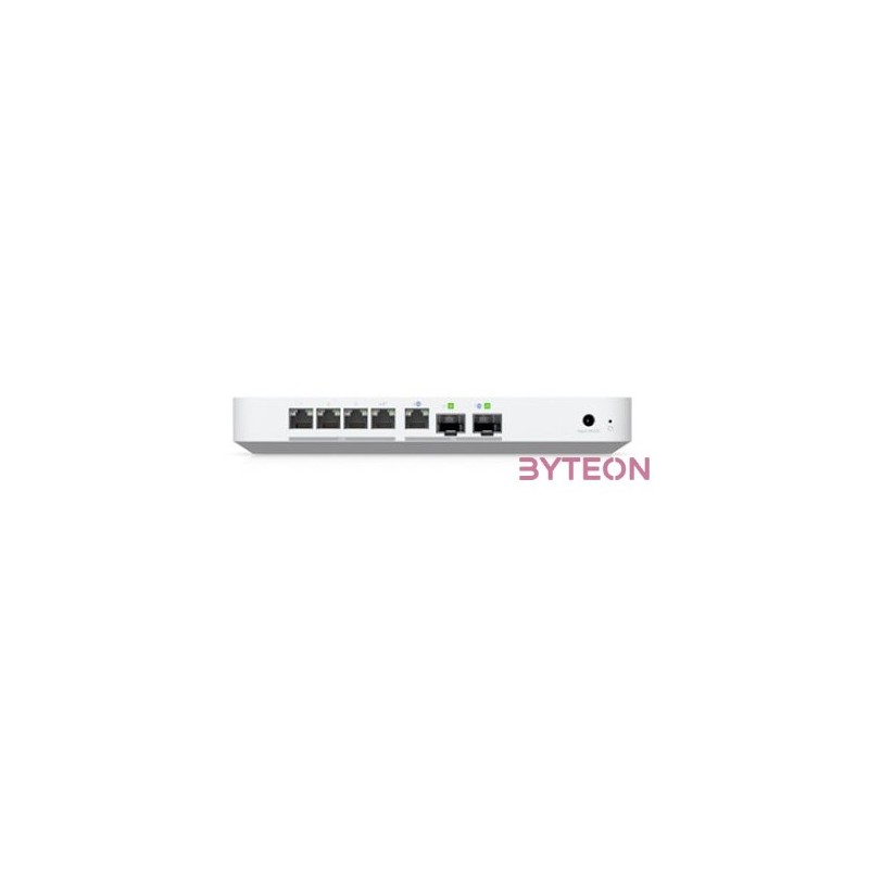 UBiQUiTi Vezetékes Router Gateway 4x2,5Gbit  1x10Gbps SFP (LAN)  1x10Gbit (SFP,LAN) (WAN), Asztali - UXG-FIBER