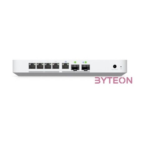 UBiQUiTi Vezetékes Router Gateway 4x2,5Gbit  1x10Gbps SFP (LAN)  1x10Gbit (SFP,LAN) (WAN), Asztali - UXG-FIBER