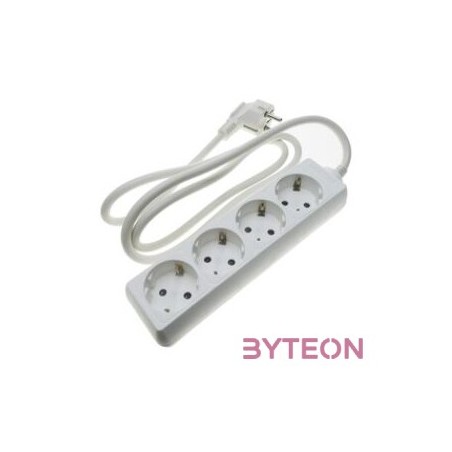 BLACKBIRD Hálózati elosztó 1.5m 4xSCHUKO 16,A,250V,3500W, Fehér